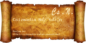 Csizmadia Nátán névjegykártya